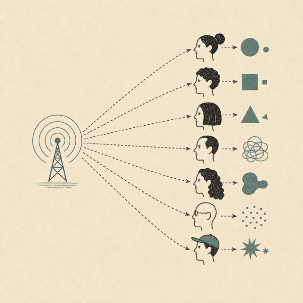 Different audience members interpret the same broadcast differently